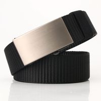 New  Automatic Buckle Business Casual Belt Nylon Canvas Casual Breathable Belt sku image 3