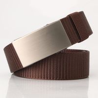 New  Automatic Buckle Business Casual Belt Nylon Canvas Casual Breathable Belt sku image 5