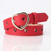 Fashion Heart Shape Pu Leather Alloy Women's Leather Belts 1 Piece sku image 2