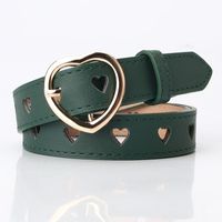 Fashion Heart Shape Pu Leather Alloy Women's Leather Belts 1 Piece sku image 3