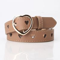 Fashion Heart Shape Pu Leather Alloy Women's Leather Belts 1 Piece sku image 1