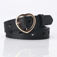 Fashion Heart Shape Pu Leather Alloy Women's Leather Belts 1 Piece sku image 4
