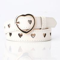 Fashion Heart Shape Pu Leather Alloy Women's Leather Belts 1 Piece sku image 5