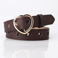 Fashion Heart Shape Pu Leather Alloy Women's Leather Belts 1 Piece sku image 7
