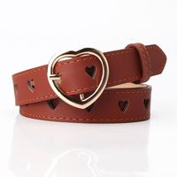Fashion Heart Shape Pu Leather Alloy Women's Leather Belts 1 Piece sku image 8