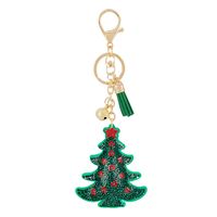 Gifts New Diamond Velvet Alloy Keychain Pendant Peach Heart Bear Christmas Accessories sku image 14