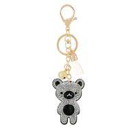 Gifts New Diamond Velvet Alloy Keychain Pendant Peach Heart Bear Christmas Accessories sku image 30