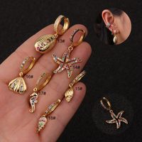 Hot Sale Fashion Exaggerated Starfish Earrings sku image 16