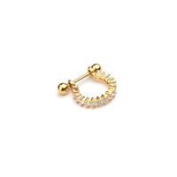 Ear Cartilage Rings & Studs Fashion U Shape Copper Diamond sku image 6