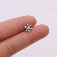 Ear Cartilage Rings & Studs Snowflake Copper Inlaid Shell sku image 6
