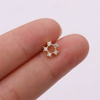 Ear Cartilage Rings & Studs Snowflake Copper Inlaid Shell sku image 17