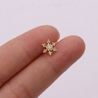 Ear Cartilage Rings & Studs Snowflake Copper Inlaid Shell sku image 15