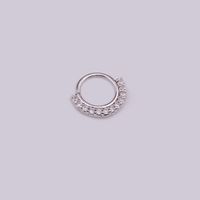 Hot Sale Zircon Nose Ring Micro-inlaid Round Nasal Septum Ear Bone  Wholesale sku image 17