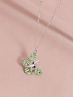 Fashion Diamond-studded Butterfly Pendant Women's Necklace Wholesale sku image 1