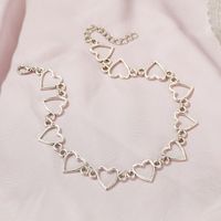 Fashion Hip Hop Hollow Peach Heart Necklace Wholesale main image 4