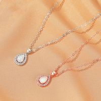 New Creative  Drop Pendant  Crystal Sweet Opal Necklace  Wholesale main image 2
