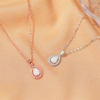 New Creative  Drop Pendant  Crystal Sweet Opal Necklace  Wholesale main image 4