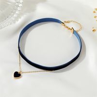 Fashion Flannel  Love Pendant Double Necklace Clavicle Chain main image 4