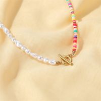 Fashion Natural Pearl  Women's   Colored Soft Clay Necklace main image 4