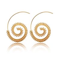 Boucles D&#39;oreilles En Spirale Cercle En Forme D&#39;engrenage En Forme De Tourbillon Exagéré Rétro En Gros main image 3