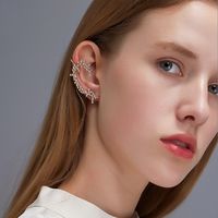 New Style Super Flash Crystal Earring Simple Full Diamond Ear Clip Hot Selling Earring Wholesale main image 3