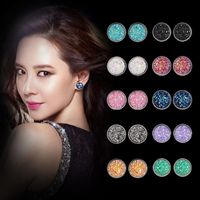 Simple Style Round Stainless Steel Gem Earrings Ear Studs main image 1