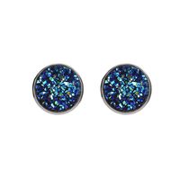 Simple Style Round Stainless Steel Gem Earrings Ear Studs main image 6