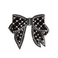 Korean Crystal Pearl Bow Hairpin Top Clip  Wholesale main image 6