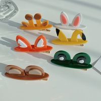 Korea Cartoon Rabbit Ear Hairpin Three-dimensional Cute Duckbill Clip Bear Hairpin Wholesale main image 5
