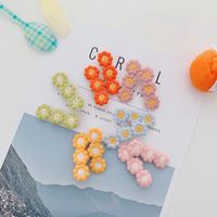 Korean Small Daisy Flower Wool Edge Clip Candy Color Bangs Hairpin Wholesale main image 5