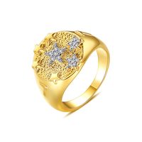 Retro Fashion Hip-hop Gold Ring  Wholesale main image 1