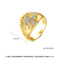 Retro Fashion Hip-hop Gold Ring  Wholesale main image 6