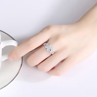 Korean Fashion Simple Flower Diamond   Index Finger Ring Wholesale main image 3