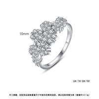 Korean Fashion Simple Flower Diamond   Index Finger Ring Wholesale main image 6