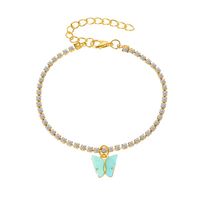 Mode Brillant Strass Papillon Pendentif Alliage Cheville Pied Ornements En Gros sku image 3