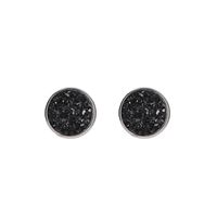 Simple Style Round Stainless Steel Gem Earrings Ear Studs sku image 9