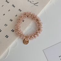 Koreanische Einfache Kristall Haarschleife Wicklung Perle Geflochtenes Gummiband Hoch Elastische Haarseil Großhandel sku image 2