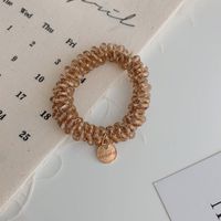 Korean Simple Crystal Hair Loop Winding Pearl Braided Rubber Band High Elastic Hair Rope Wholesale sku image 3