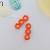Korean Small Daisy Flower Wool Edge Clip Candy Color Bangs Hairpin Wholesale sku image 2
