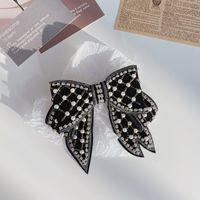 Korean Crystal Pearl Bow Hairpin Top Clip  Wholesale sku image 2