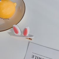 Korea Cartoon Rabbit Ear Hairpin Three-dimensional Cute Duckbill Clip Bear Hairpin Wholesale sku image 1