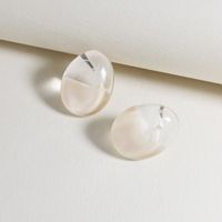 New Water Drop Transparent Plastic Block Hot-selling Simple Earrings main image 4