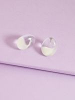 New Water Drop Transparent Plastic Block Hot-selling Simple Earrings main image 5