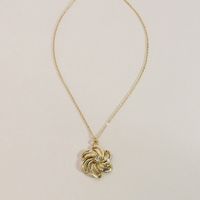 Fashion Hot-selling Metal Flower Simple Pendant Necklace sku image 1