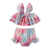 Mädchen Badeanzug Anzug Sommer Print Schwimmschlinge Kleidung Kinder Wassersportbekleidung main image 3