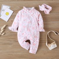 New Baby Fashion Full Print Langarm Strampler Einteiler Anzug Heißer Verkauf main image 1