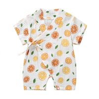 Short-sleeved Kimono Soft  Comfortable Printing Baby Romper Jumpsuit Hot Sale sku image 13