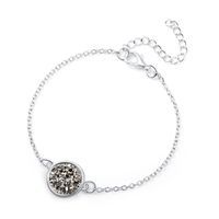 Hot-selling Silver Round Resin Natural Stone Love Bracelet For Lover Gift main image 4