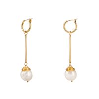 Hot-selling Natural Pearl Exaggerated Creative Leaf Shell Stone Element Earrings Wholesale main image 4