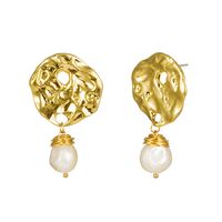 Popular Style Natural Freshwater Pearl Creative Exaggerated Handmade Earrings Wholesale main image 6